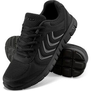 Womens Sneakers Fashion Walking Casual Lightweight Black Tennis Shoes